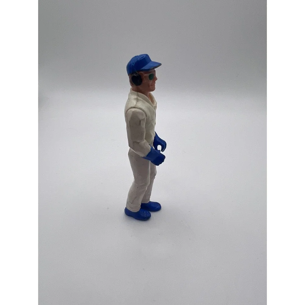 Vintage Tonka Play Toys Driver/Mechanic White Uniform Glasses Posable Figure '70